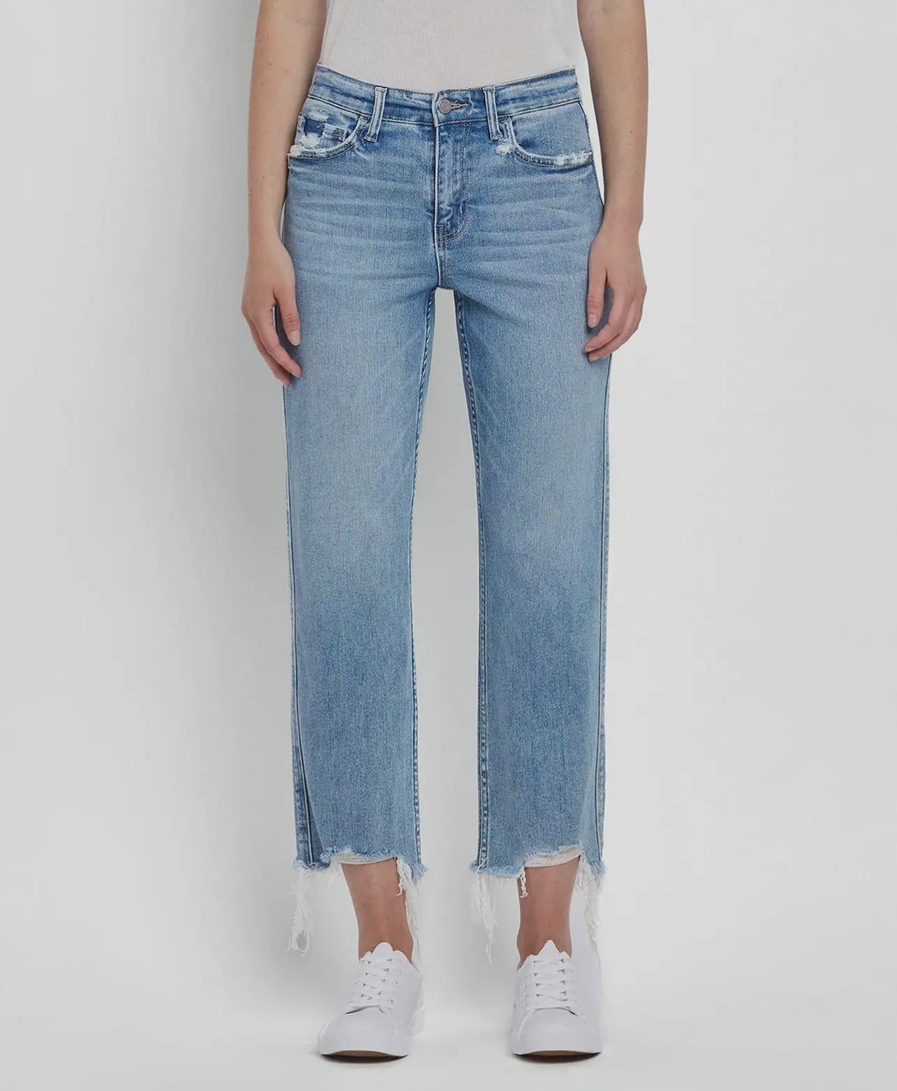 Vervet Victoria High-Rise Stretch Straight Jeans