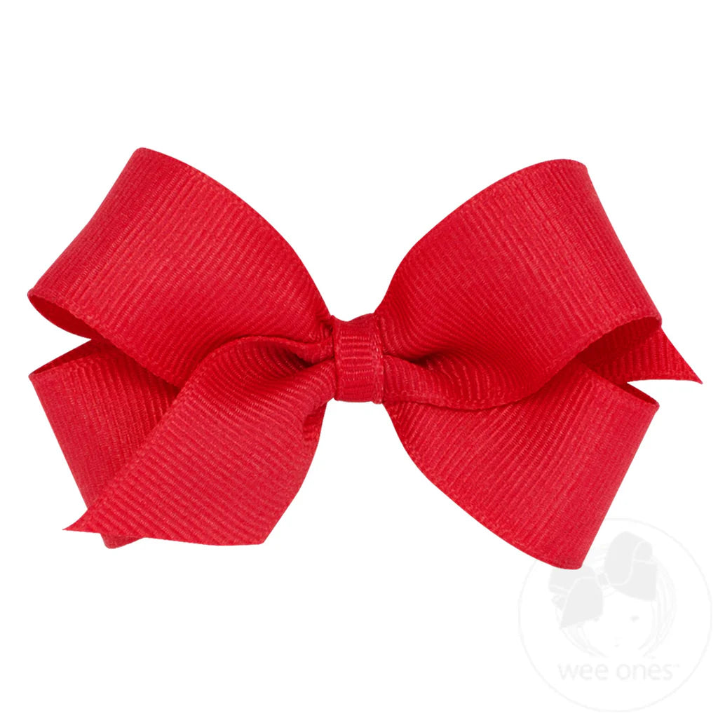 Wee Ones Mini Classic Grosgrain Hair Bow (Plain Wrap)