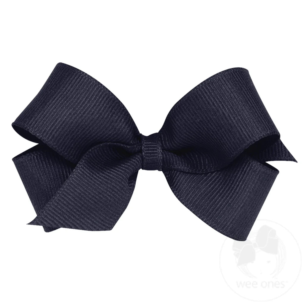 Wee Ones Mini Classic Grosgrain Hair Bow (Plain Wrap)