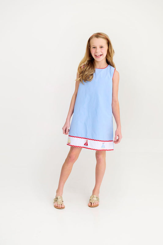Beale Street Blue Annie Apron Dress