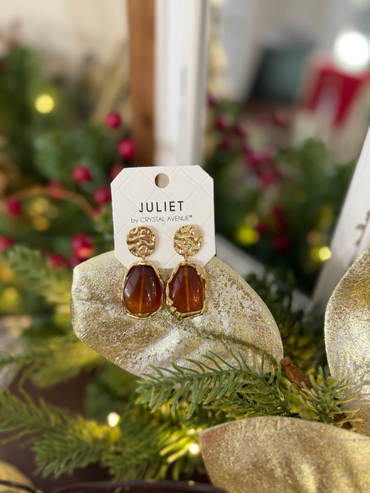 Brown & Gold Geometric Hoops