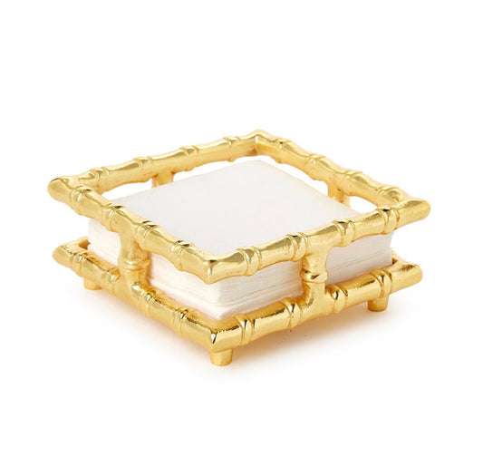 Gold Bamboo Cocktail Napkin Holder