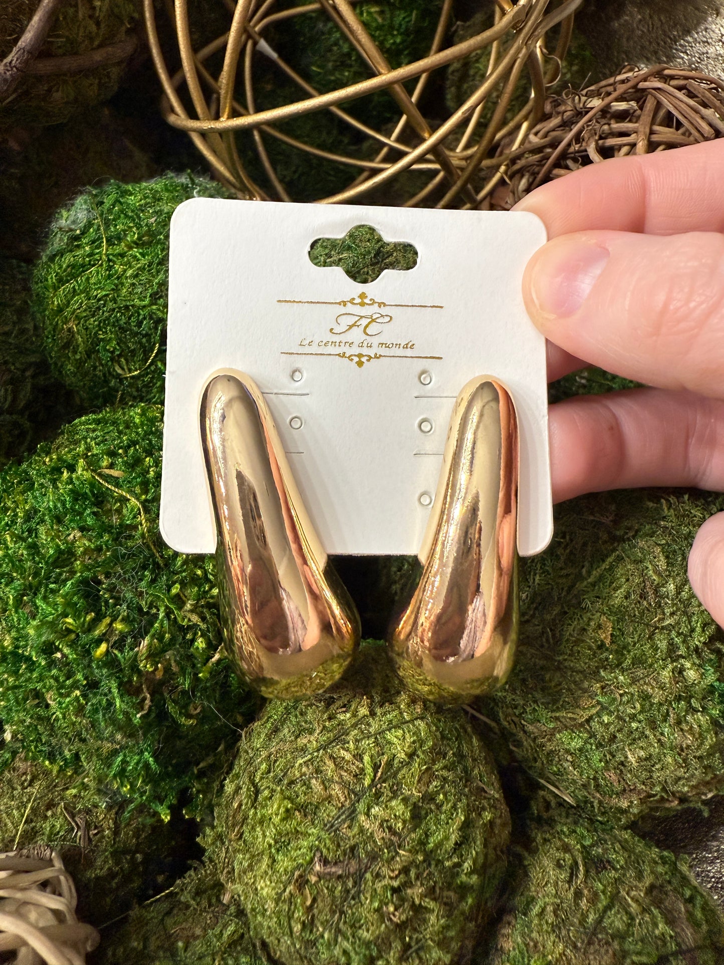 Elongated Teardrop Earrings