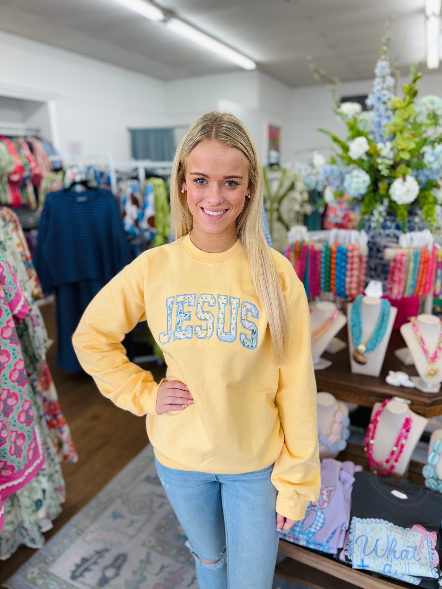 Yellow Jesus Sweatshirt