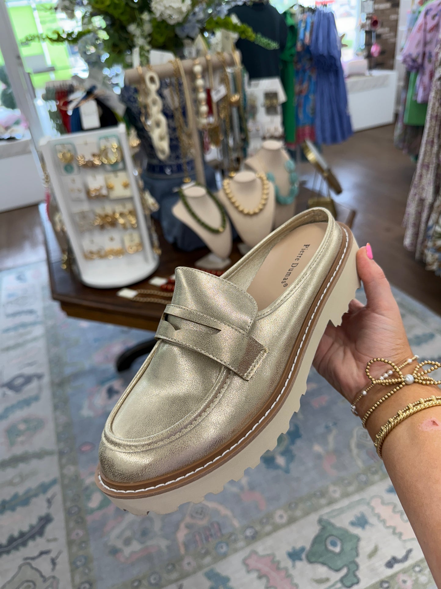 Golden Platform Mules