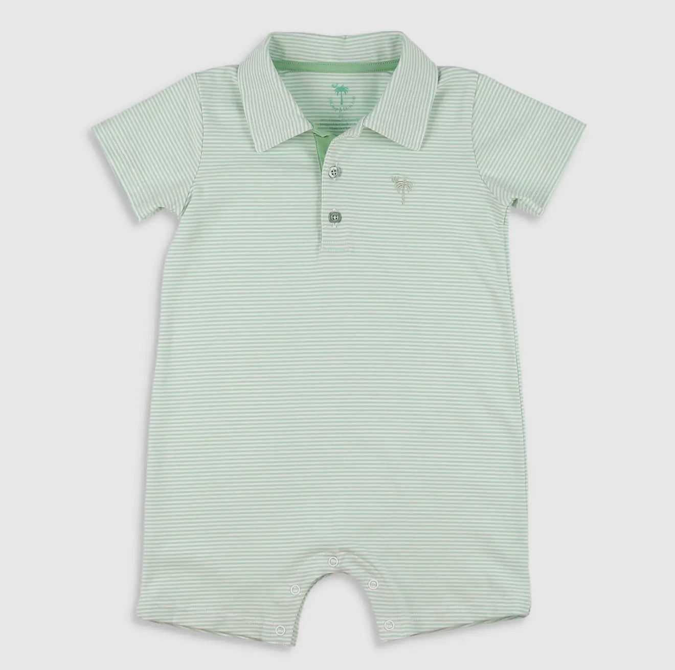 Mist Stripe Romper/Polo