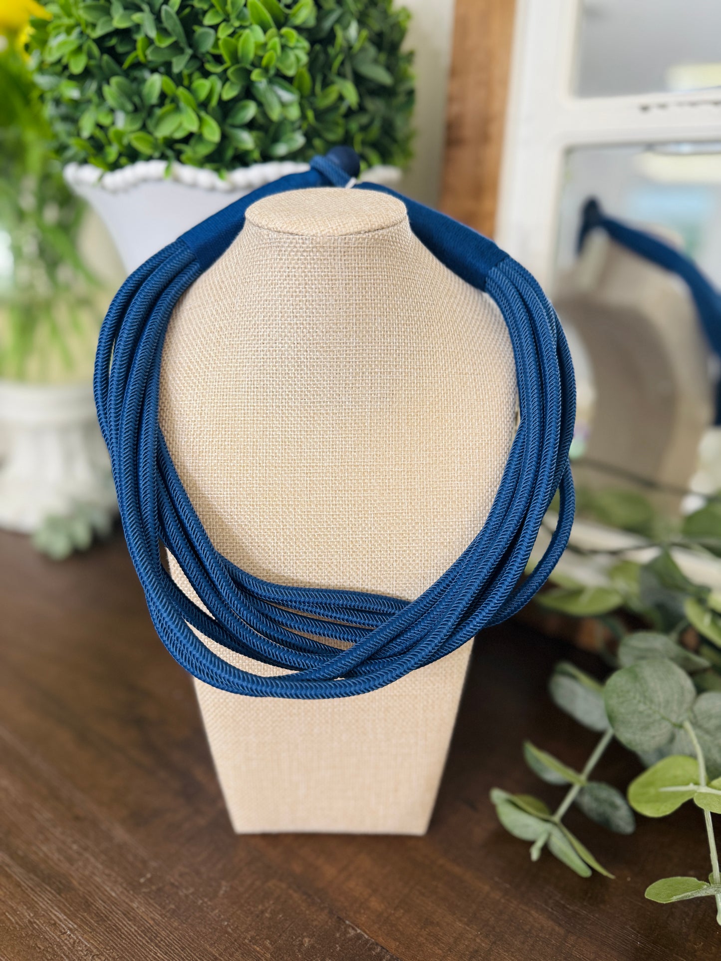 Navy Rope Necklace