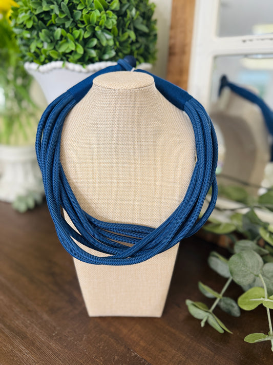 Navy Rope Necklace