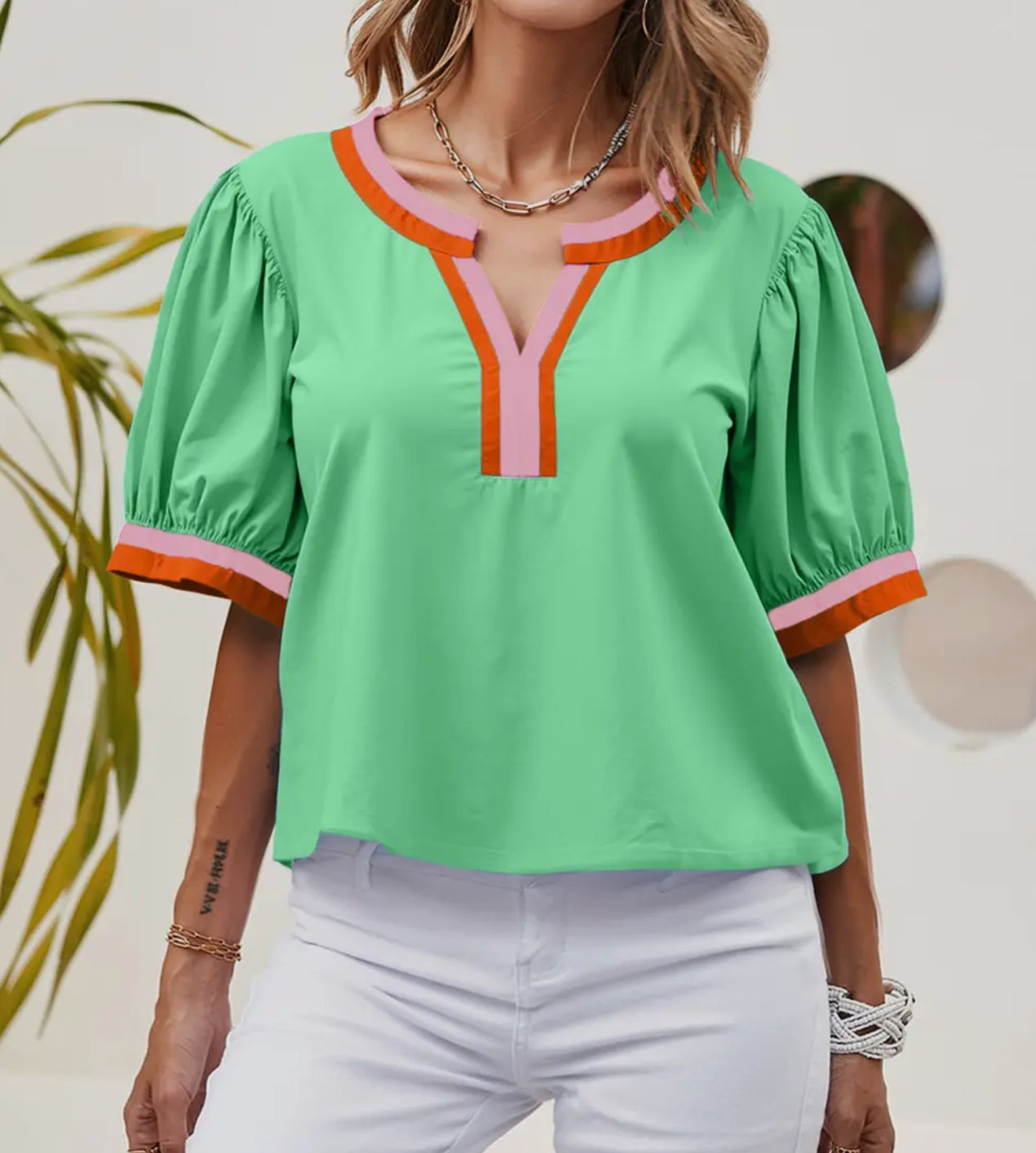 Bright Green Collision Top
