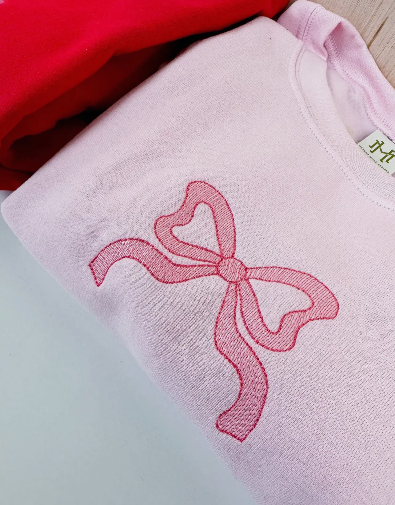 Pink Coquette Bow Crewneck