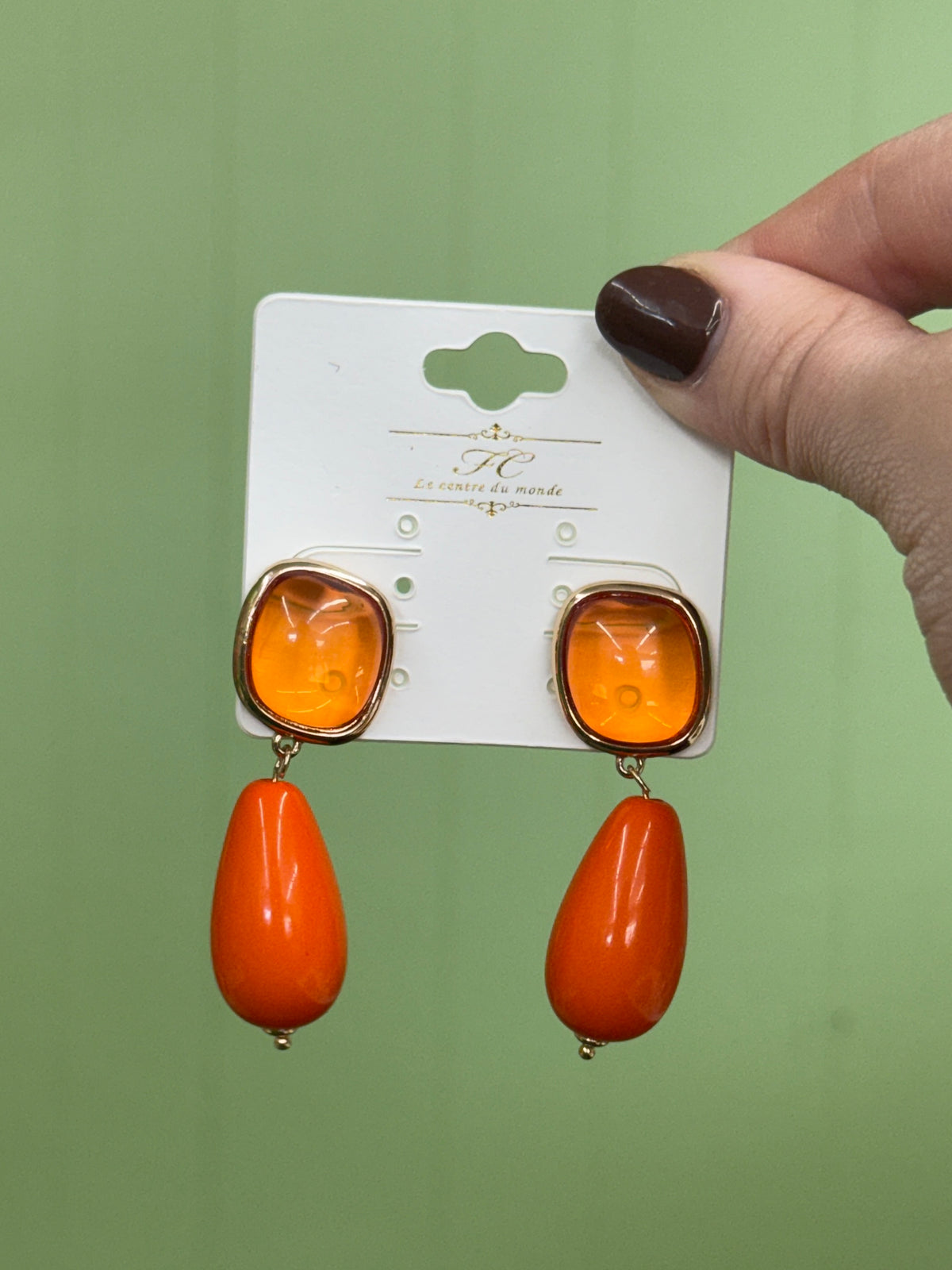 Bold Orange Earrings