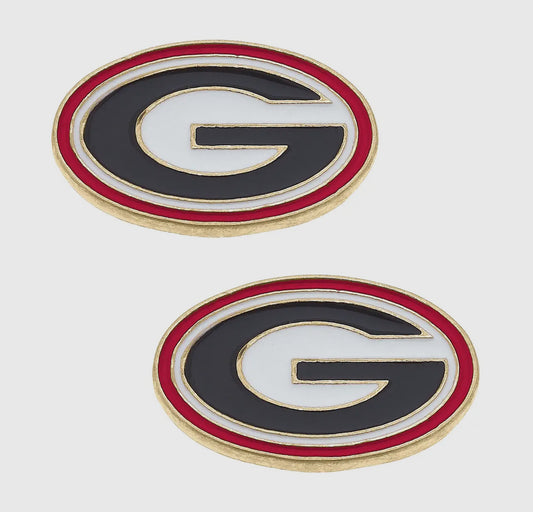 Georgia Bulldog Logo Studs