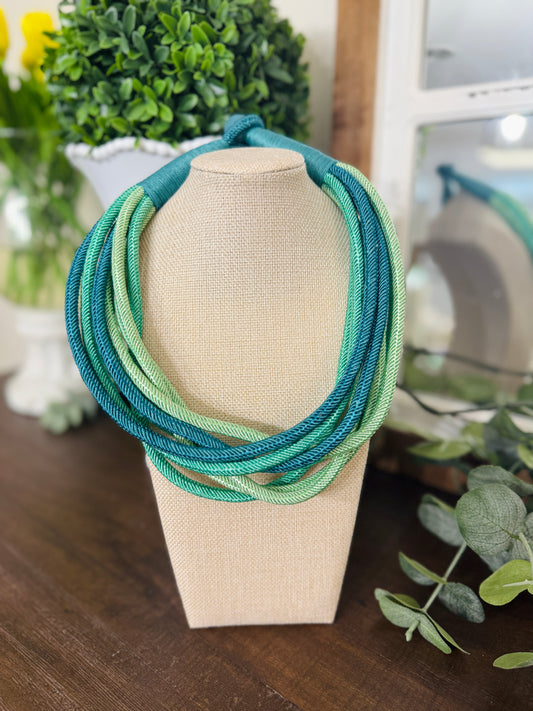 Green Multi Rope Necklace