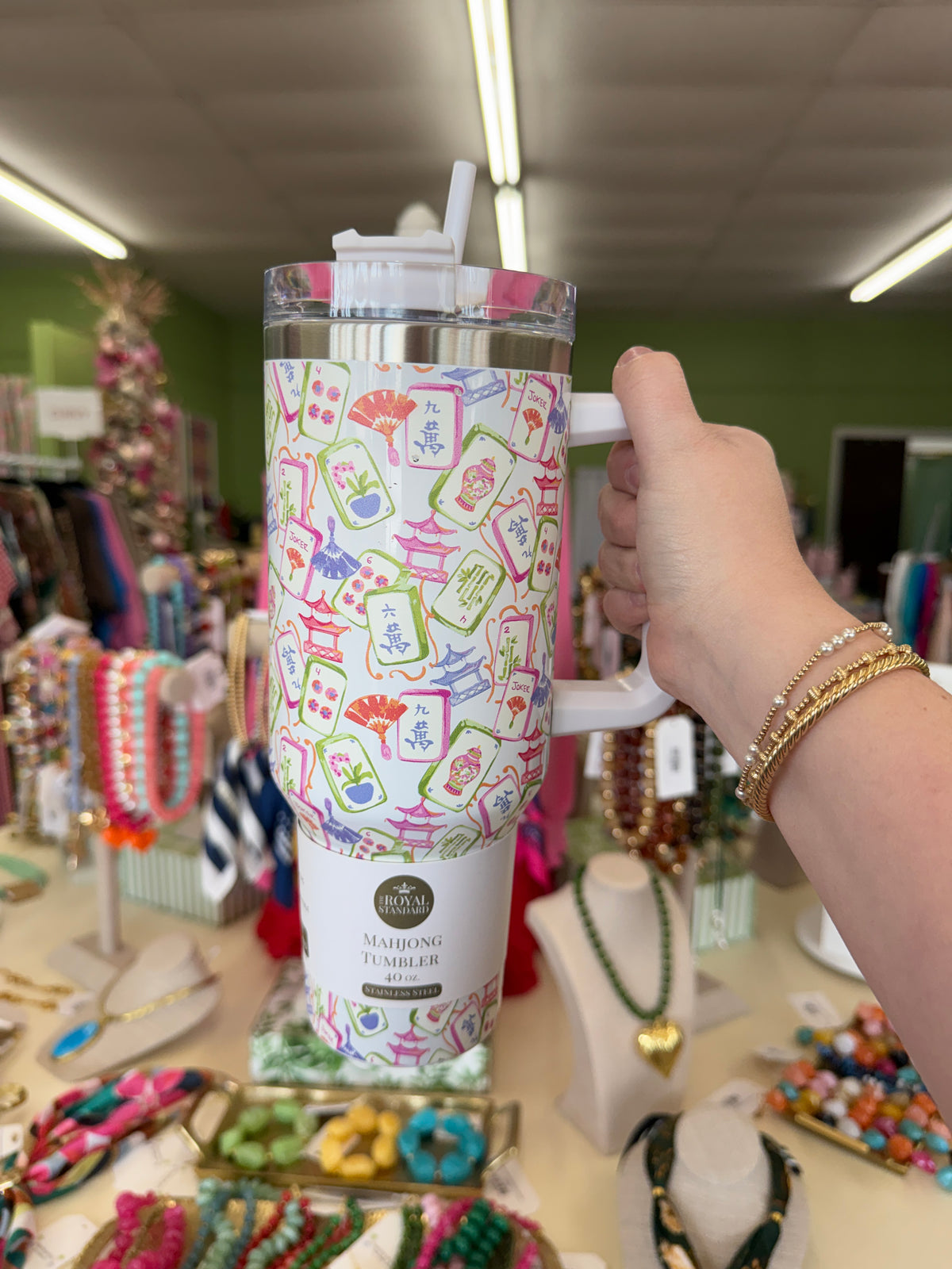 Mahjong 40oz Tumbler