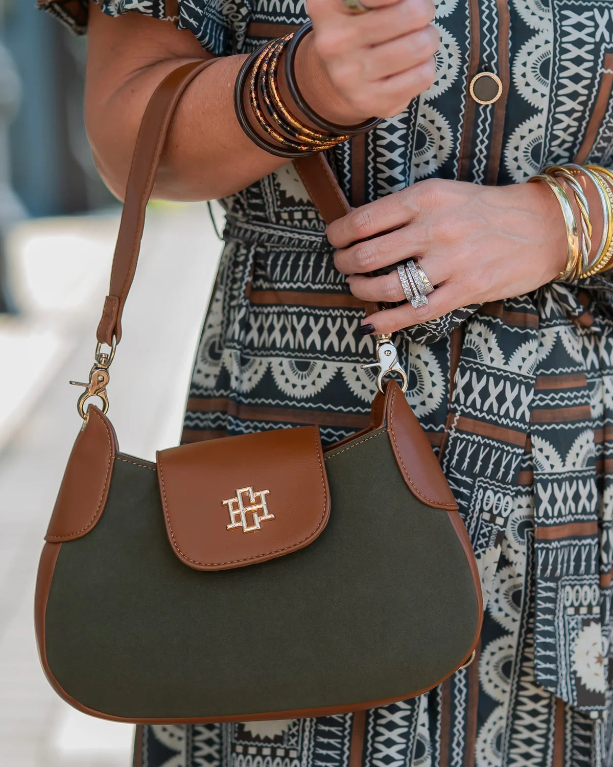 Leighton Crossbody-Olive S