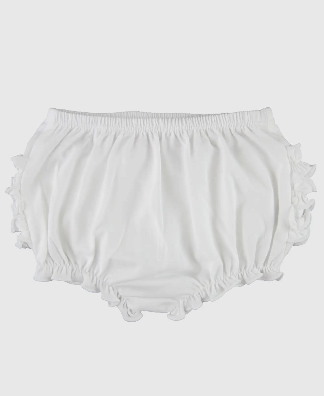 White Knit Rufflebutt Bloomers
