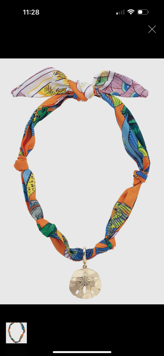 Sand Dollar Scarf Necklace