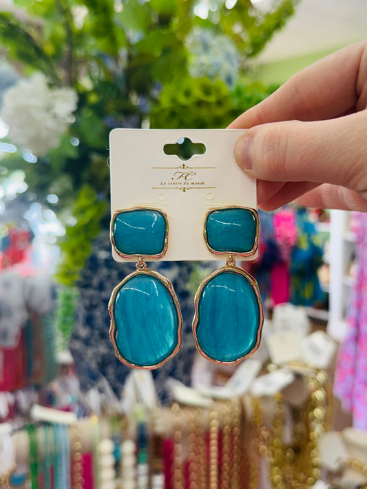 Strut It Earrings-Blue