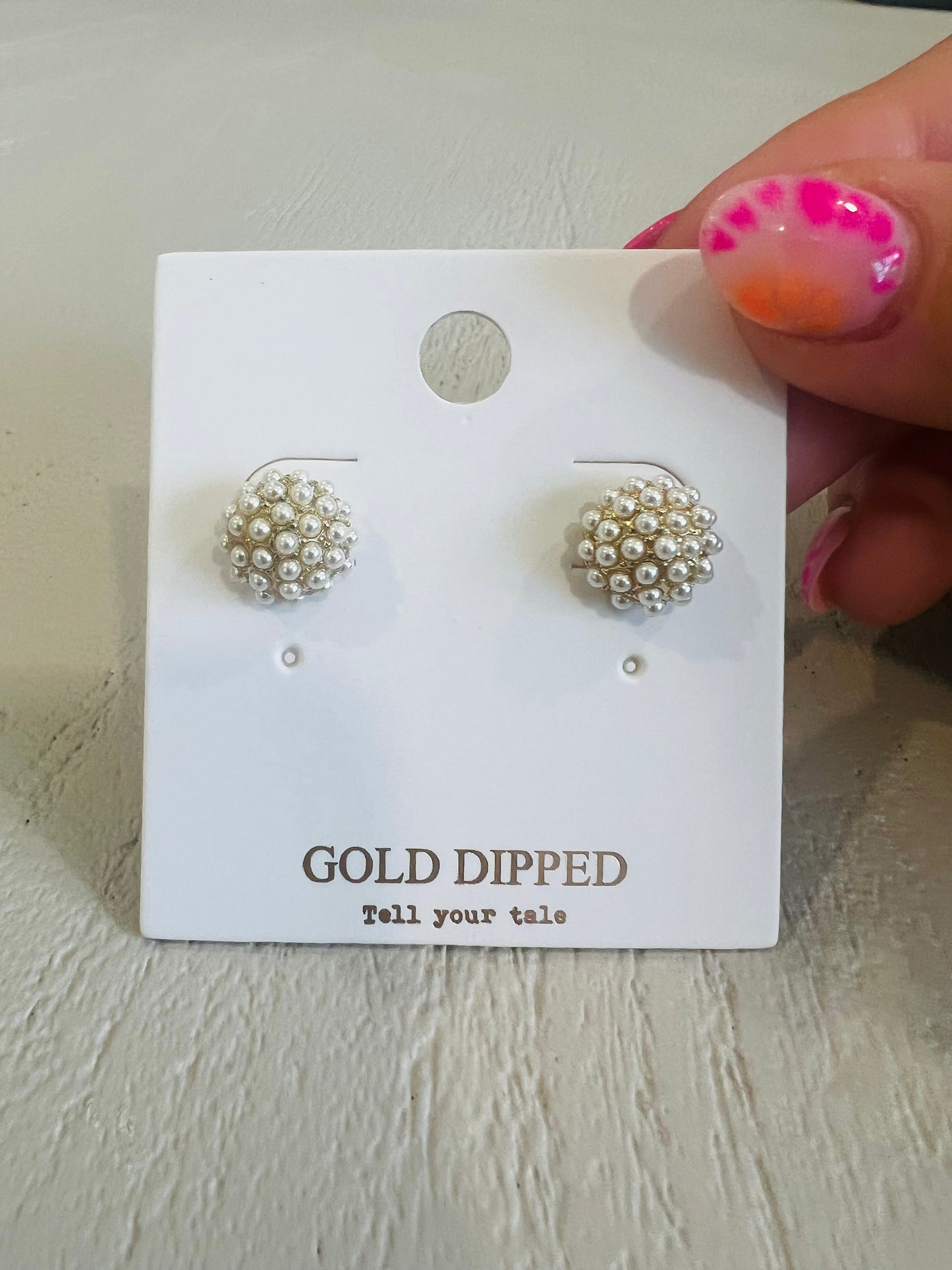 Mini Pearl Ball Stud