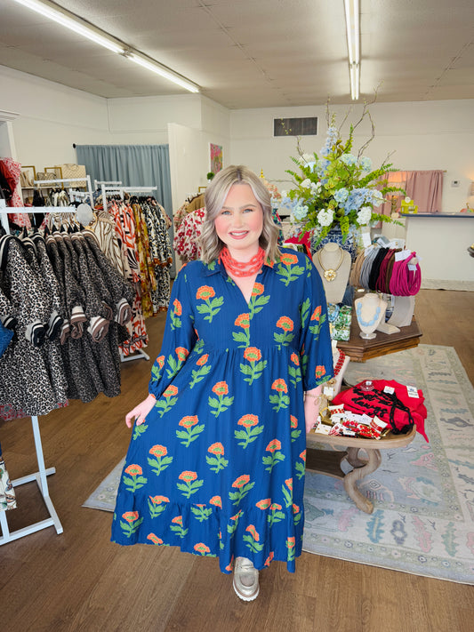 The Faye Midi Dress-Curvy