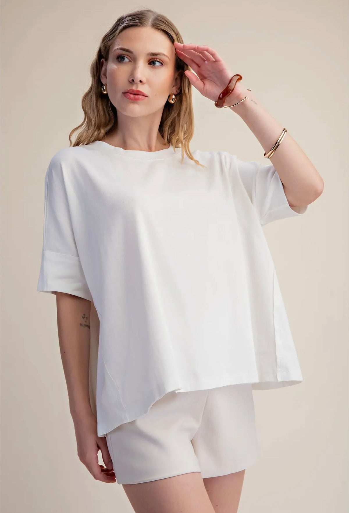Basic White Oversized Top