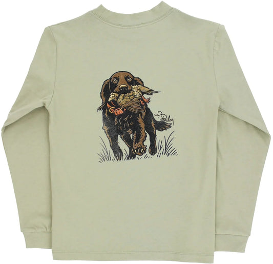 J Bailey Spaniel LS Tee-Pistachio
