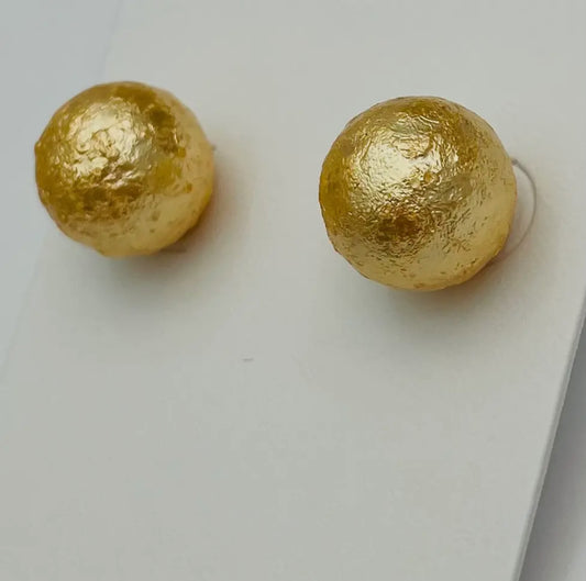 Golden Pearl Studs