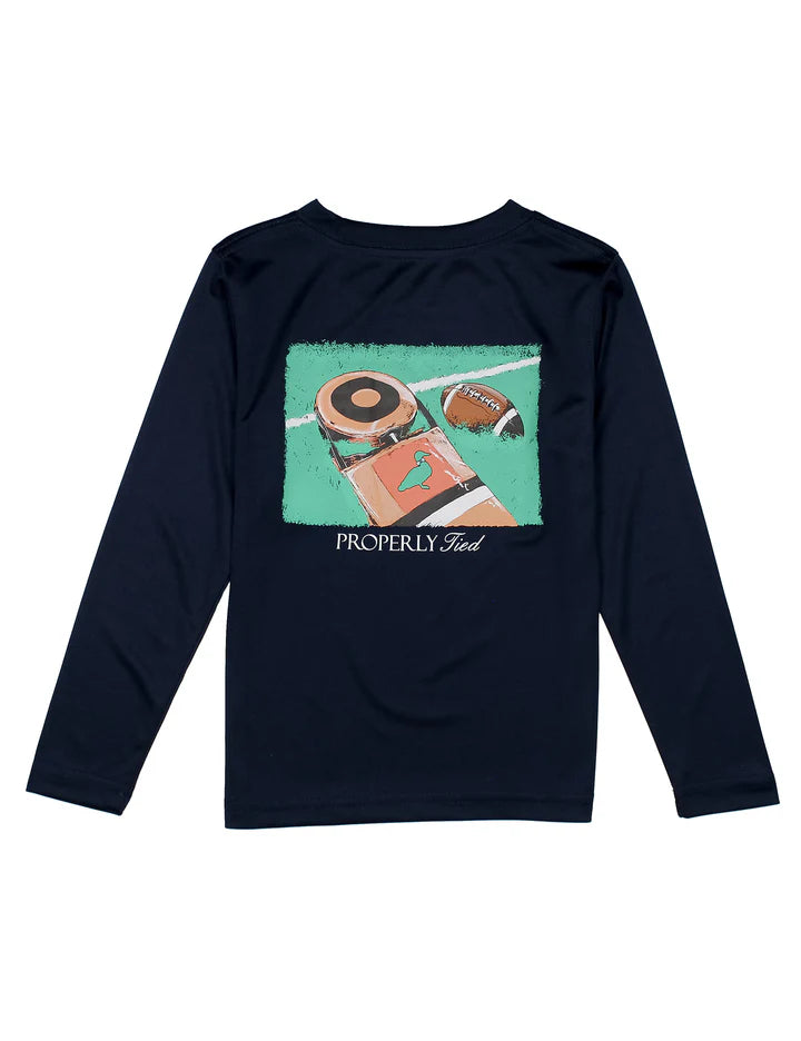 Boys Performance Tee First Down-River Blue