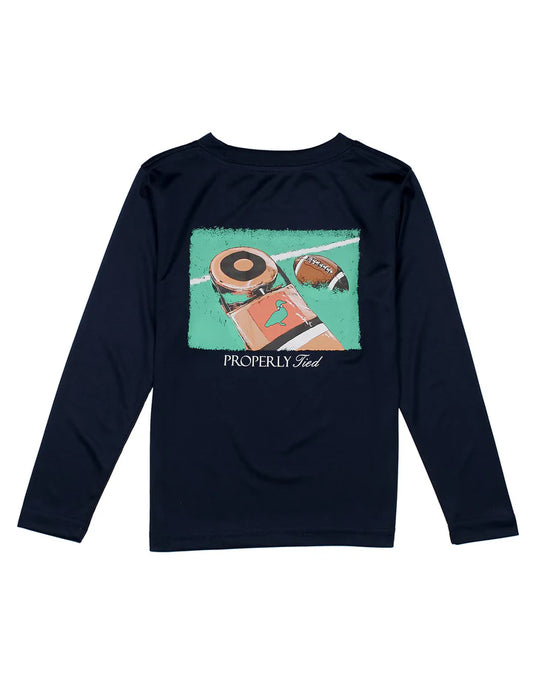 Boys Performance Tee First Down-River Blue