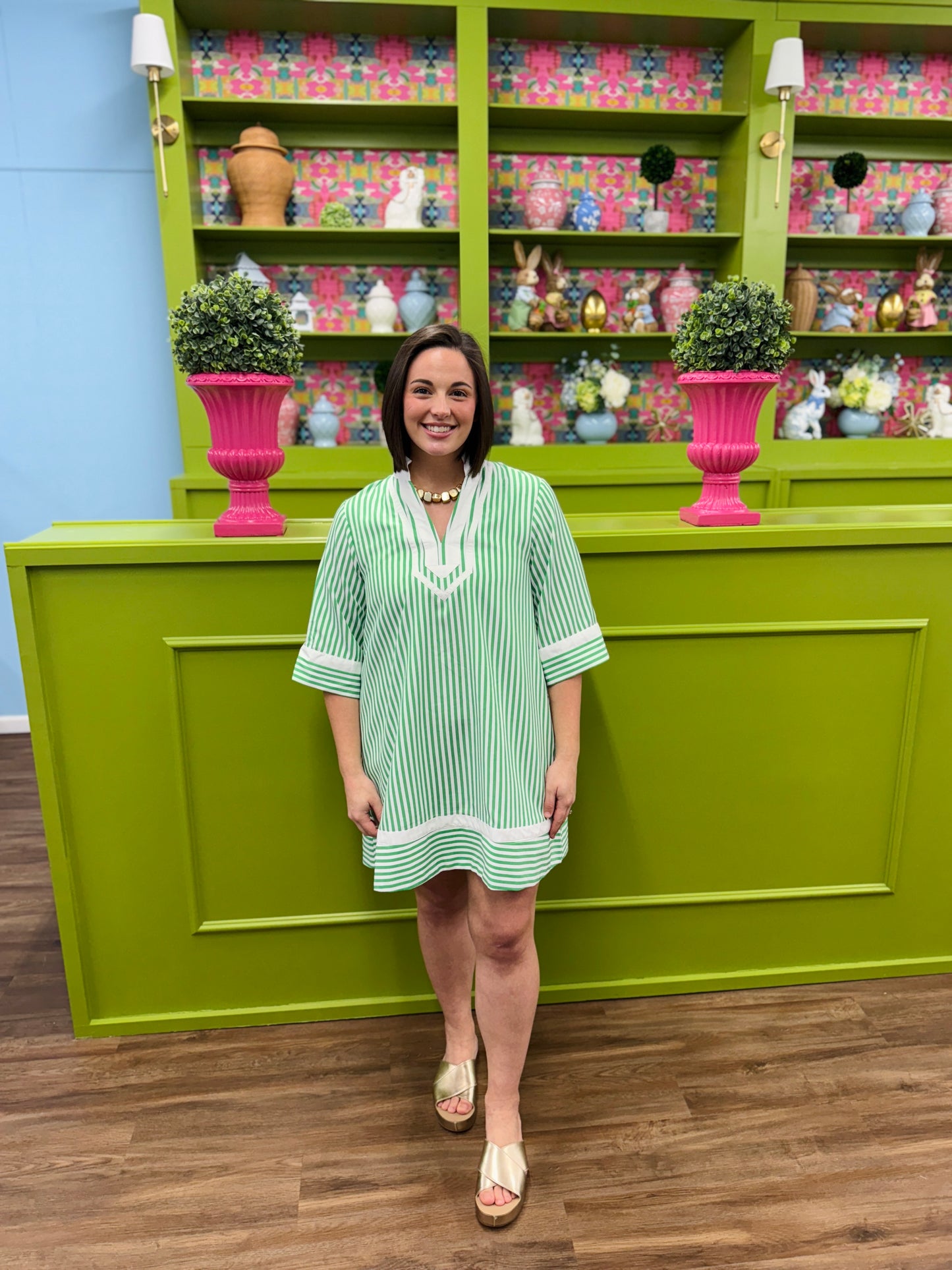 On The Hunt Dress-Green