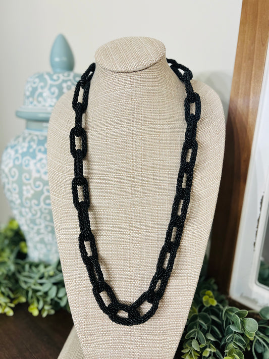 Chasing You Necklace-Black
