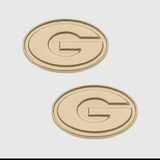 Georgia Bulldog 24K Gold Plated Studs