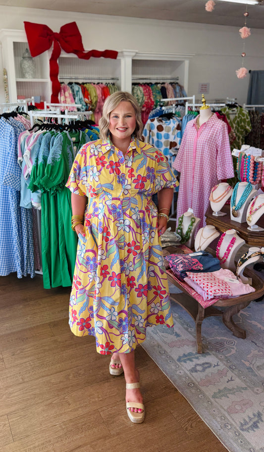 The Printed Poplin Dress