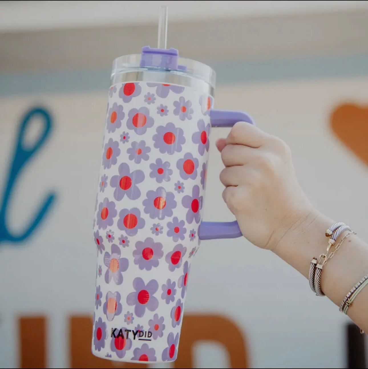 Lilac Floral 40oz Tumbler