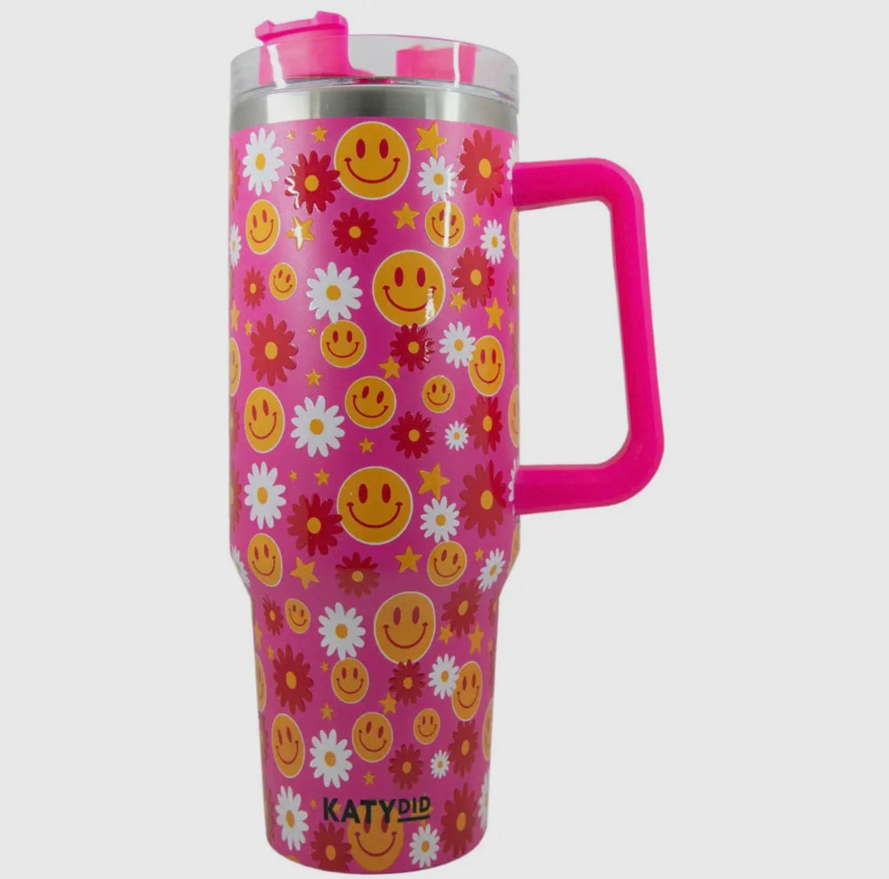 Flower Happy Face Tumbler