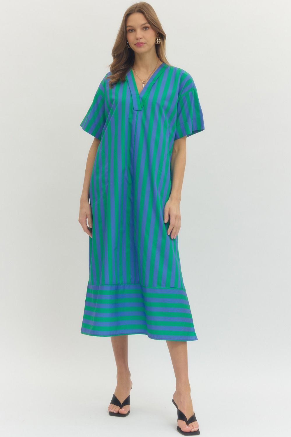 Stripes Galore Midi Dress