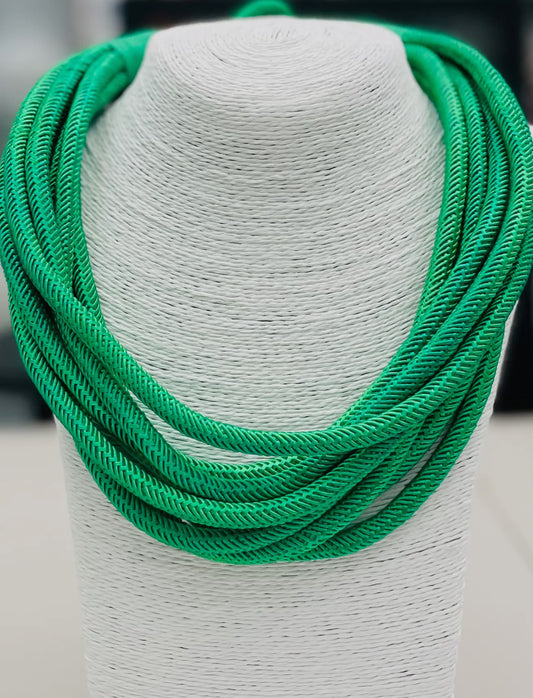 Kelly Green Rope Necklace