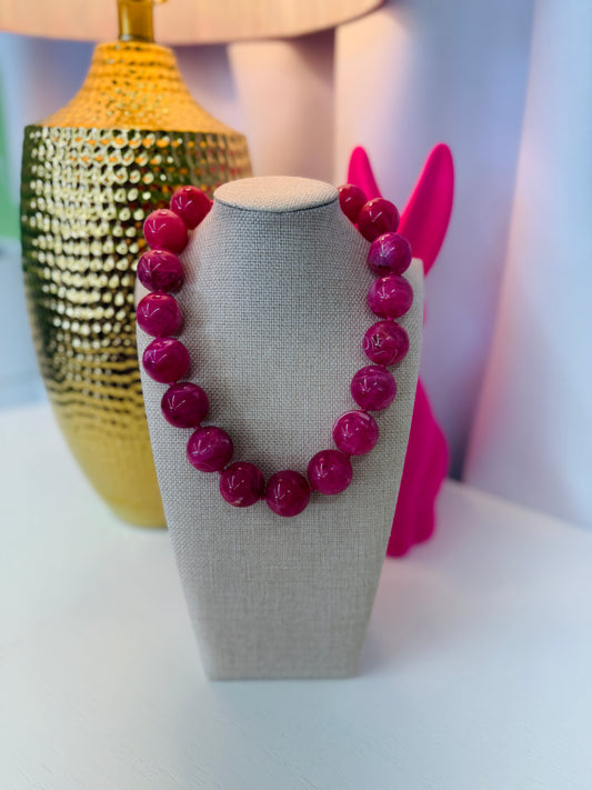 Bead Pops Necklace-Pink