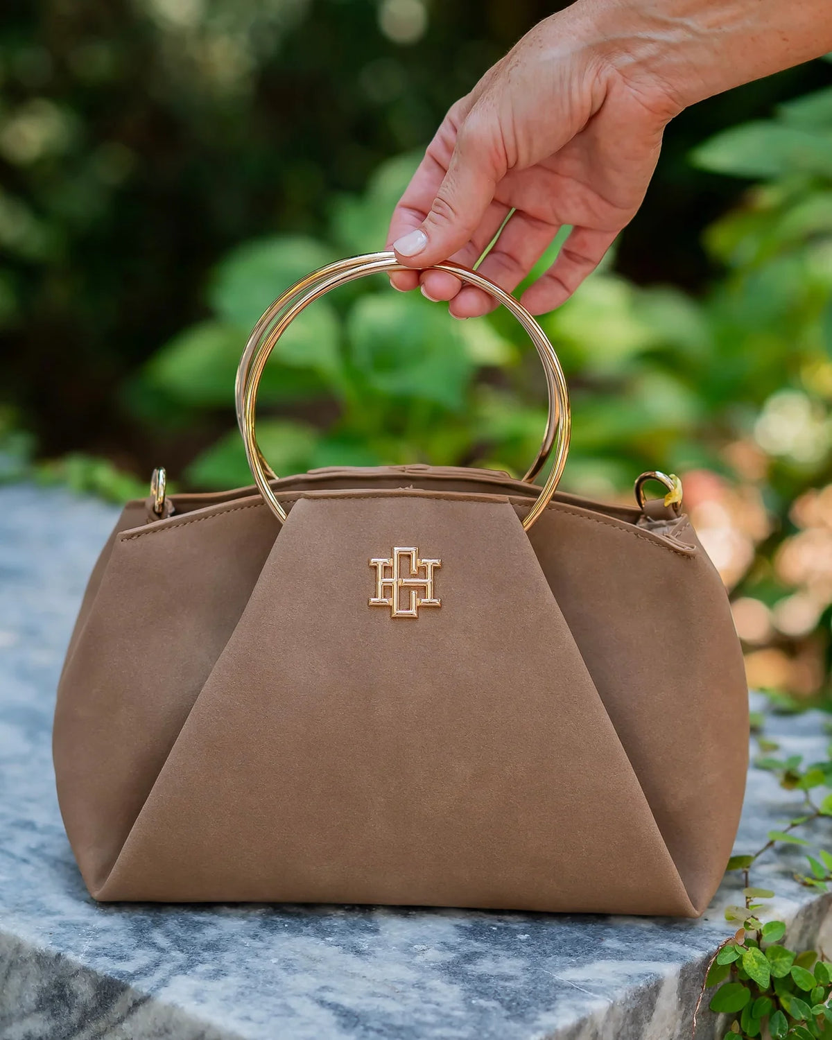 Brooks Bag with Rings-Latte S