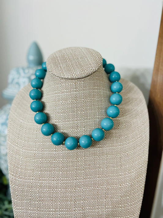 Well Rounded Necklace-Blue
