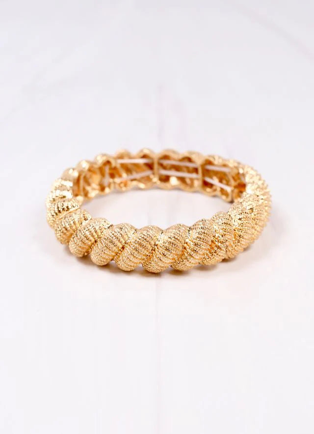 Governor Twisted Stretch Bracelet Gold