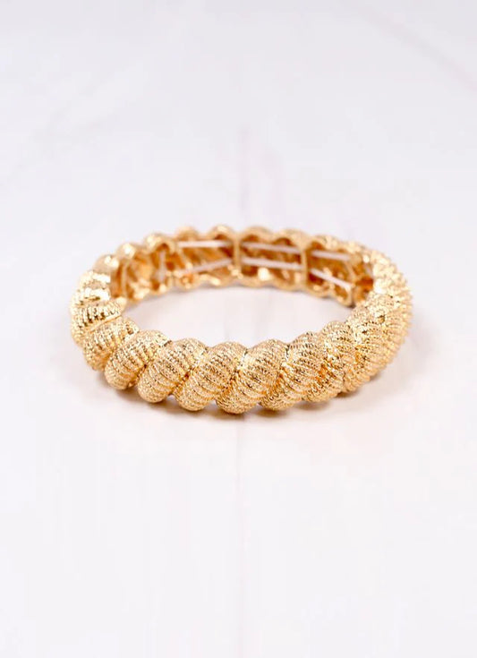 Governor Twisted Stretch Bracelet Gold