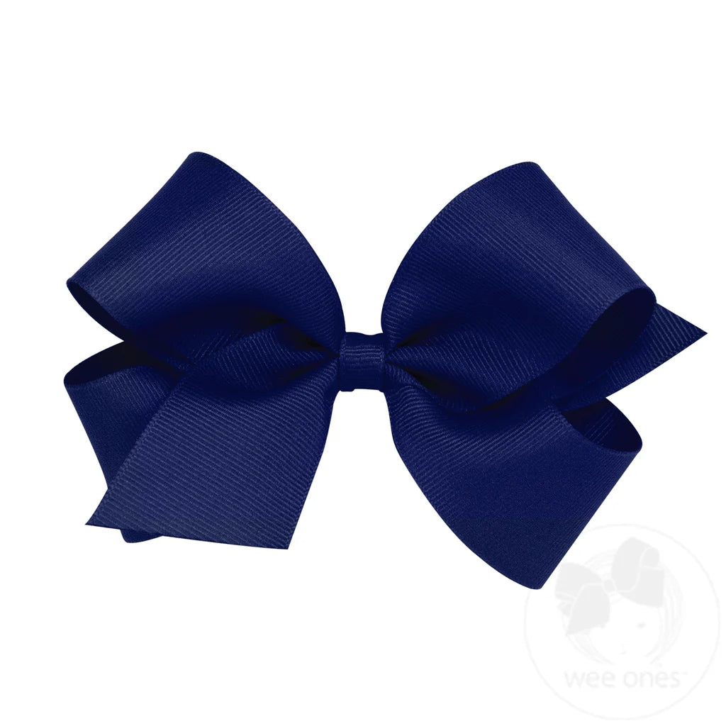 Wee Ones Medium Classic Grosgrain Hair Bow (Plain Wrap)
