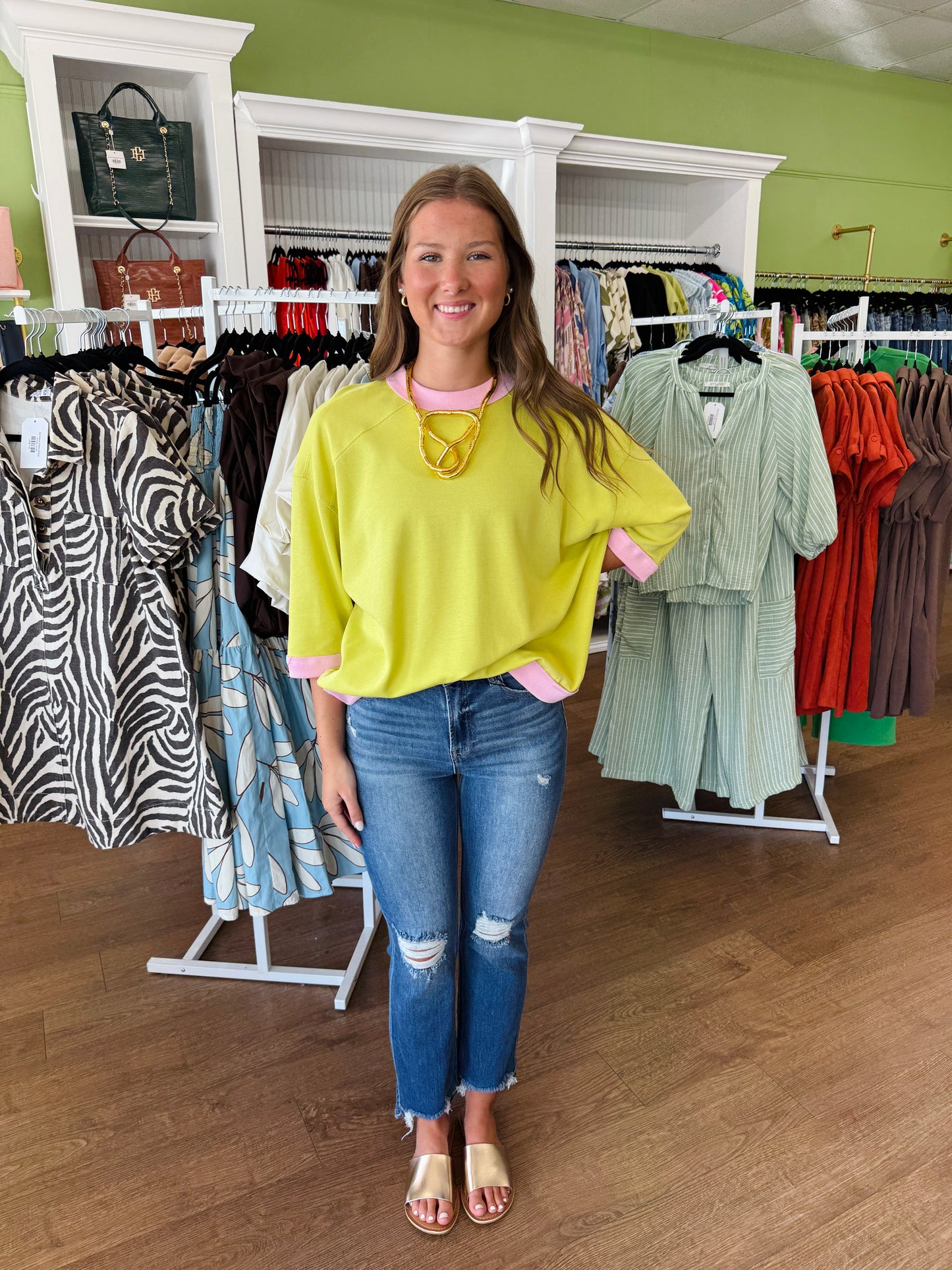 The Charlotte Top in Lime