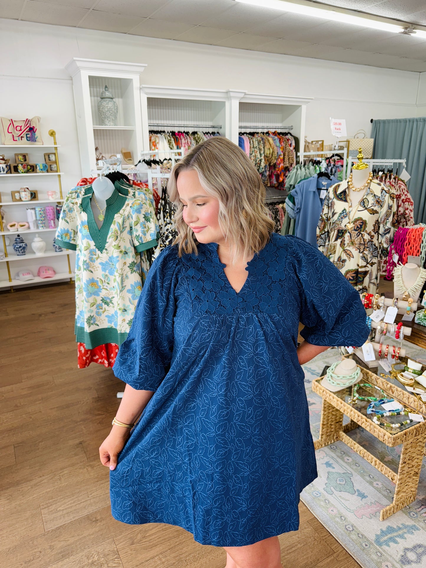 The Navy Floral Dress