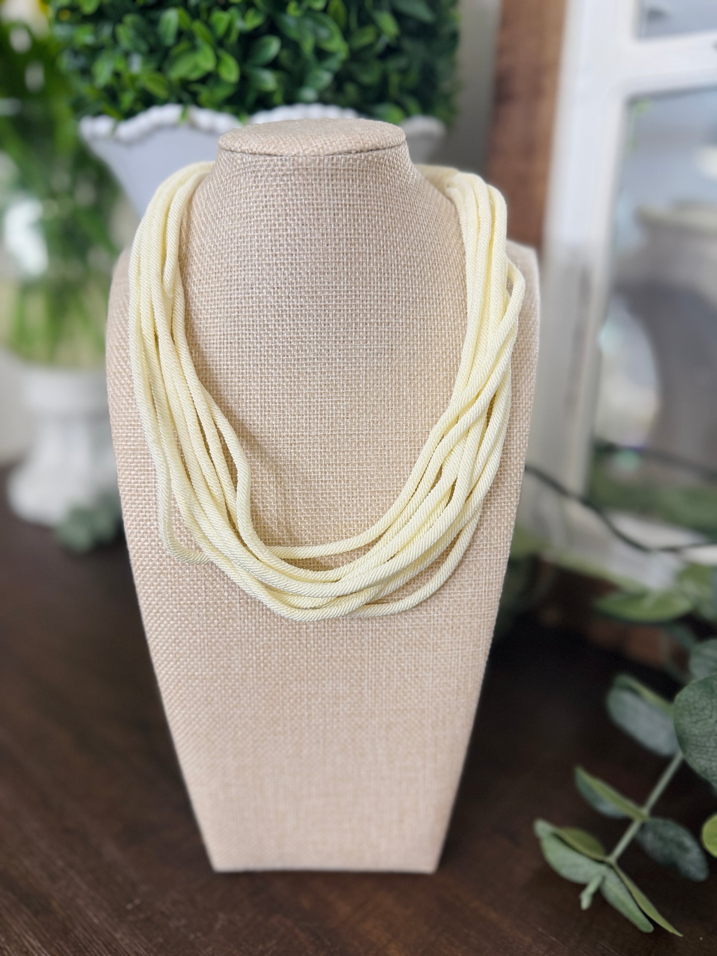 Mini Cream Rope Necklace