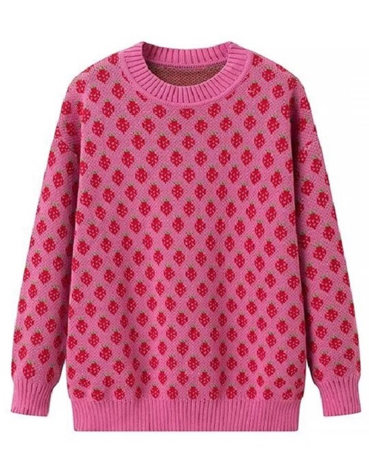 Field of Strawberries Sweater