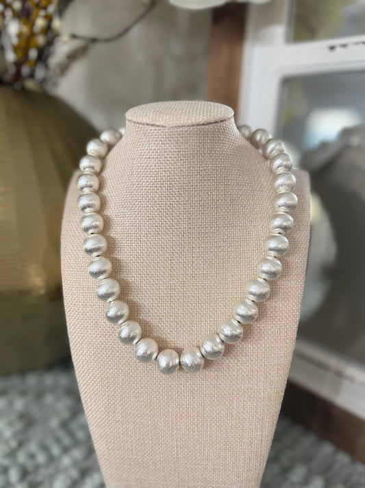 Silver Ball Necklace