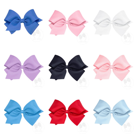 Wee Ones King Classic Grosgrain Hair Bow (Plain Wrap)