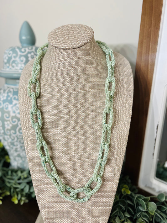 Chasing You Necklace-Mint